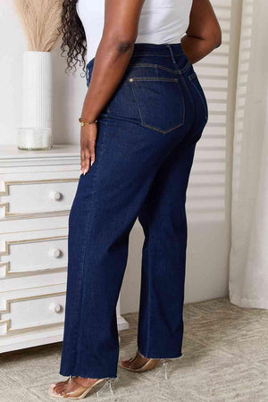 Keep The Faith Plus Size Straight Leg Jeans - MXSTUDIO.COM