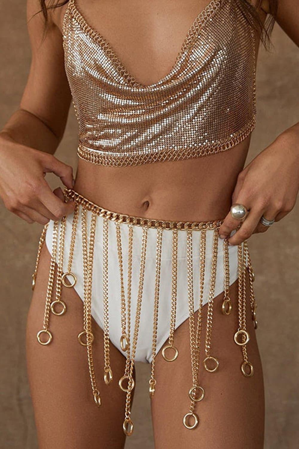 Eye-Catching Fringe Accent Women Chain Belt - MXSTUDIO.COM