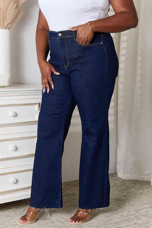 Keep The Faith Plus Size Straight Leg Jeans - MXSTUDIO.COM