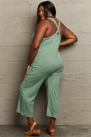 Groundbreaking Sage Green Plus Size Jumpsuit - MXSTUDIO.COM
