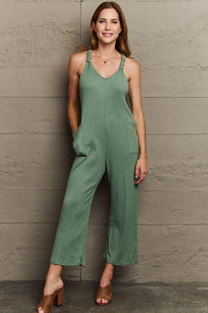 Groundbreaking Sage Green Plus Size Jumpsuit - MXSTUDIO.COM