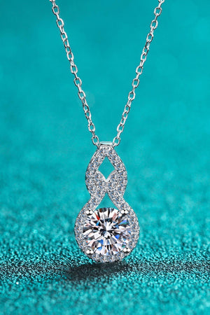 1 Carat Moissanite Drop Pendant Necklace - MXSTUDIO.COM