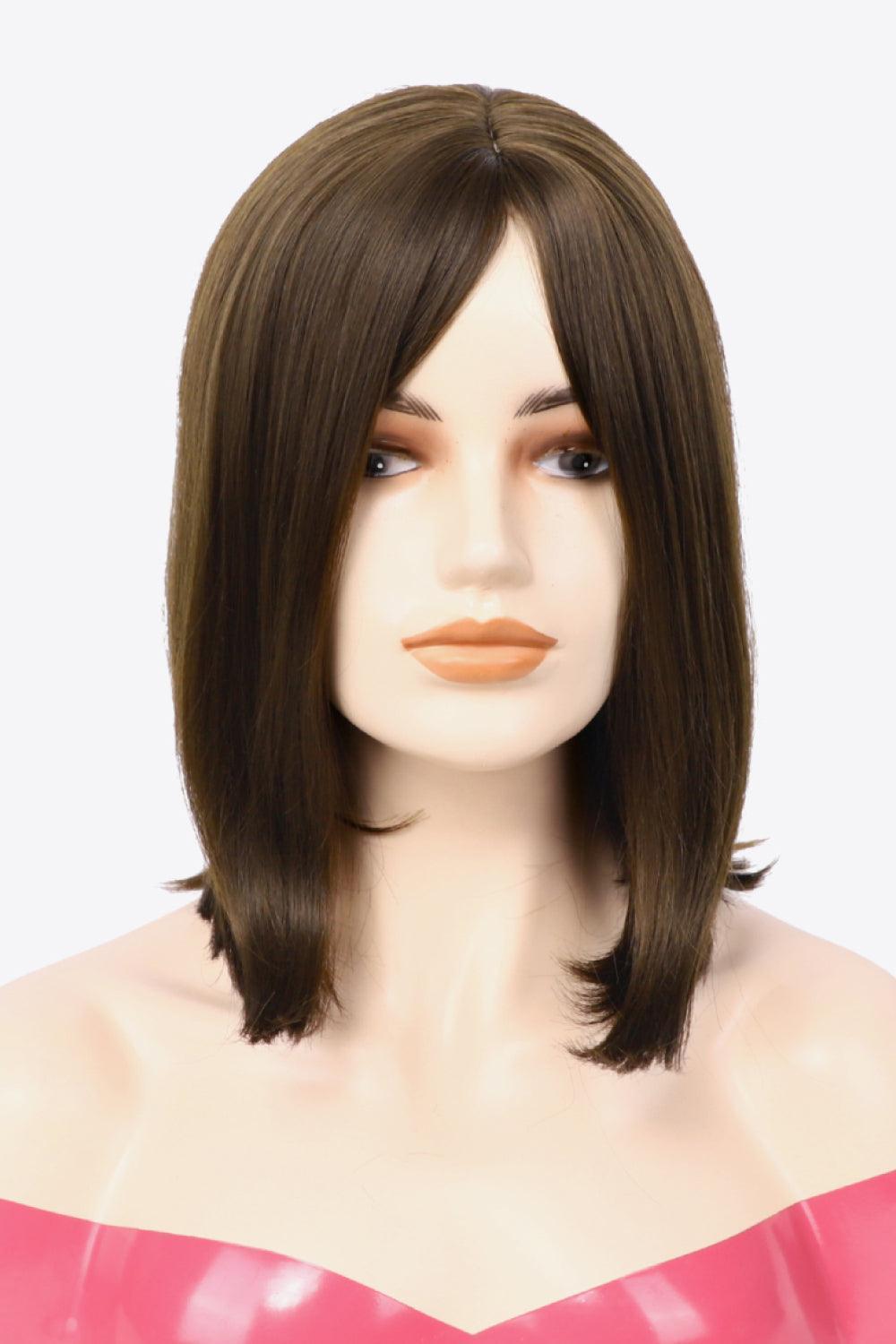 10'' Brown Short Wave Full Machine Hair Wig - MXSTUDIO.COM
