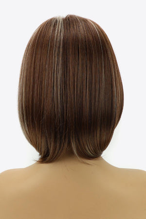 10'' Brown White Short Wave Full Machine Wig - MXSTUDIO.COM