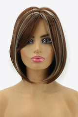 10'' Brown White Short Wave Full Machine Wig - MXSTUDIO.COM