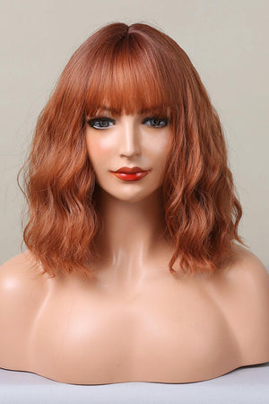 12'' Wavy Full-Machine Wig With Bangs - MXSTUDIO.COM