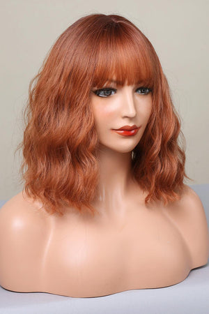 12'' Wavy Full-Machine Wig With Bangs - MXSTUDIO.COM