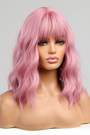 12'' Wavy Full-Machine Wig With Bangs - MXSTUDIO.COM