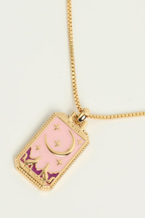 14K Gold-Plated Copper Chain Tarot Card Necklace - MXSTUDIO.COM