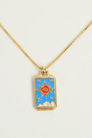 14K Gold-Plated Copper Chain Tarot Card Necklace - MXSTUDIO.COM