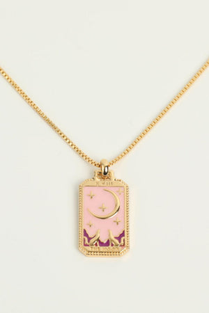 14K Gold-Plated Copper Chain Tarot Card Necklace - MXSTUDIO.COM