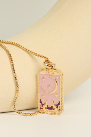 14K Gold-Plated Copper Chain Tarot Card Necklace - MXSTUDIO.COM