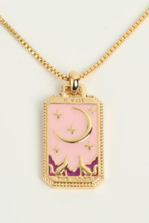 14K Gold-Plated Copper Chain Tarot Card Necklace - MXSTUDIO.COM