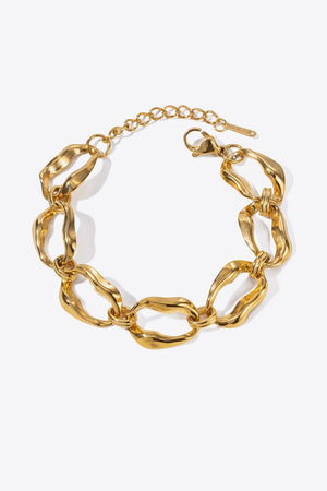 18K Gold-Plated Stainless Steel Chain Bracelet-MXSTUDIO.COM