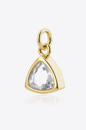 18K Gold-Plated Sterling Silver Birthstone Pendant - MXSTUDIO.COM