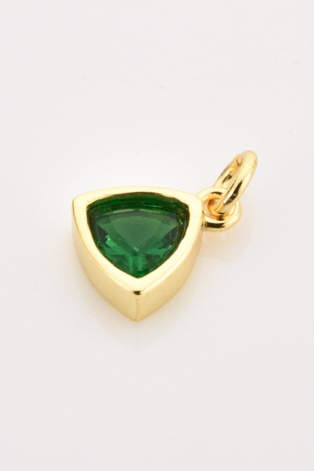 18K Gold-Plated Sterling Silver Birthstone Pendant - MXSTUDIO.COM