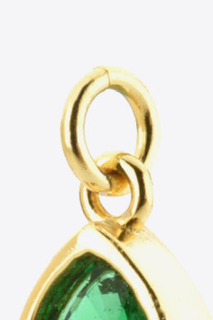 18K Gold-Plated Sterling Silver Birthstone Pendant - MXSTUDIO.COM