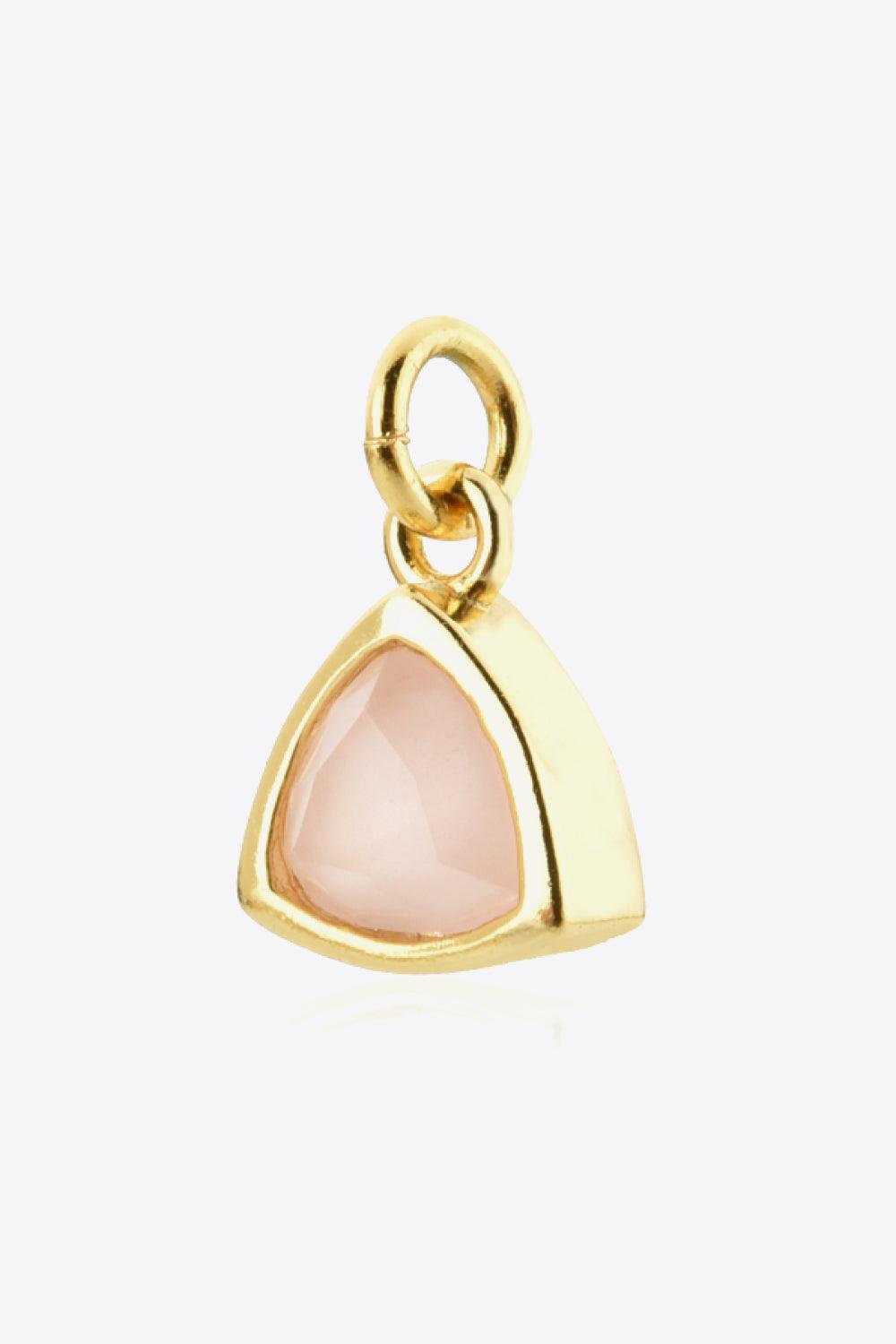 18K Gold-Plated Sterling Silver Birthstone Pendant - MXSTUDIO.COM