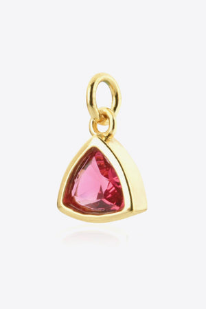 18K Gold-Plated Sterling Silver Birthstone Pendant - MXSTUDIO.COM