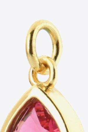 18K Gold-Plated Sterling Silver Birthstone Pendant - MXSTUDIO.COM