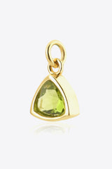 18K Gold-Plated Sterling Silver Birthstone Pendant - MXSTUDIO.COM