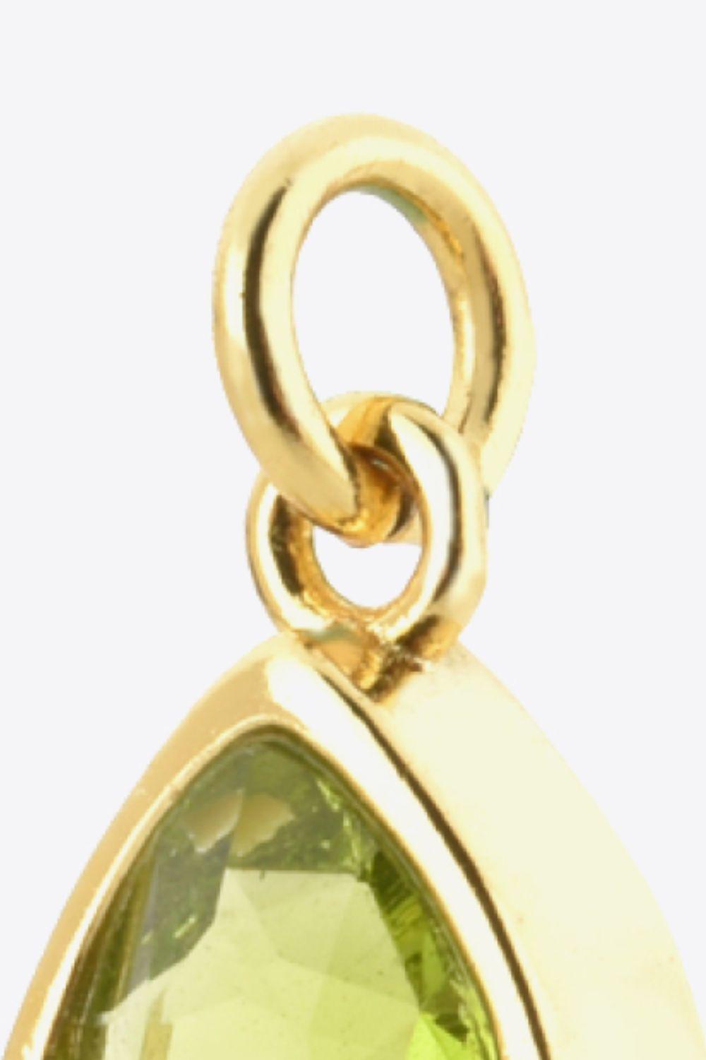 18K Gold-Plated Sterling Silver Birthstone Pendant - MXSTUDIO.COM