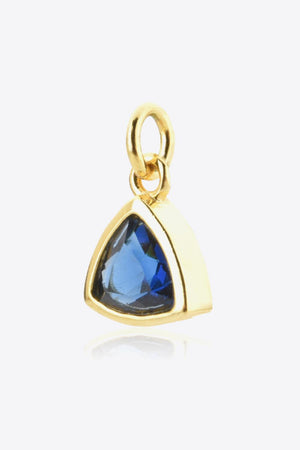 18K Gold-Plated Sterling Silver Birthstone Pendant - MXSTUDIO.COM