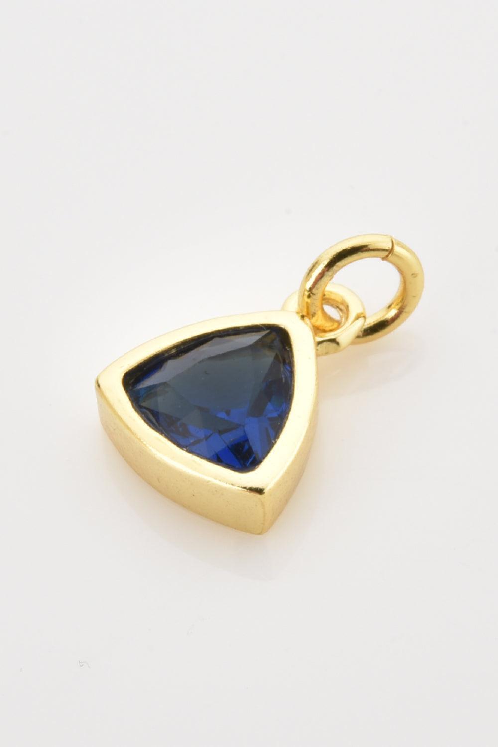 18K Gold-Plated Sterling Silver Birthstone Pendant - MXSTUDIO.COM