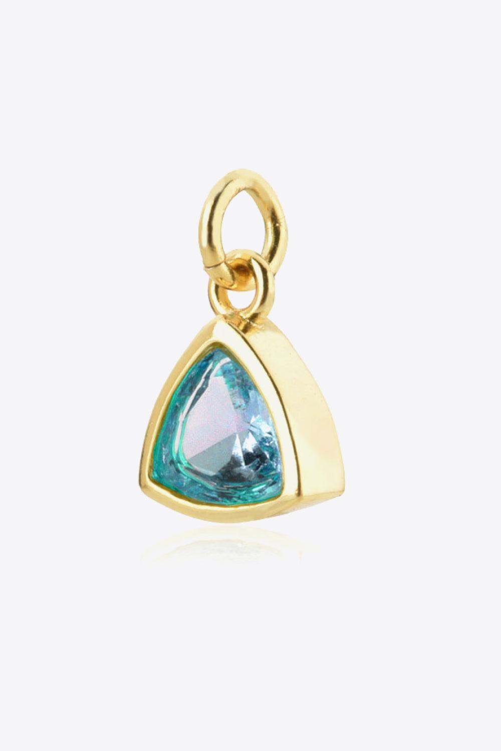 18K Gold-Plated Sterling Silver Birthstone Pendant - MXSTUDIO.COM