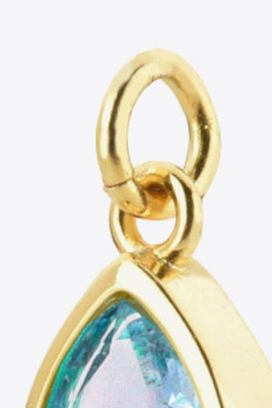 18K Gold-Plated Sterling Silver Birthstone Pendant - MXSTUDIO.COM