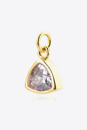 18K Gold-Plated Sterling Silver Birthstone Pendant - MXSTUDIO.COM