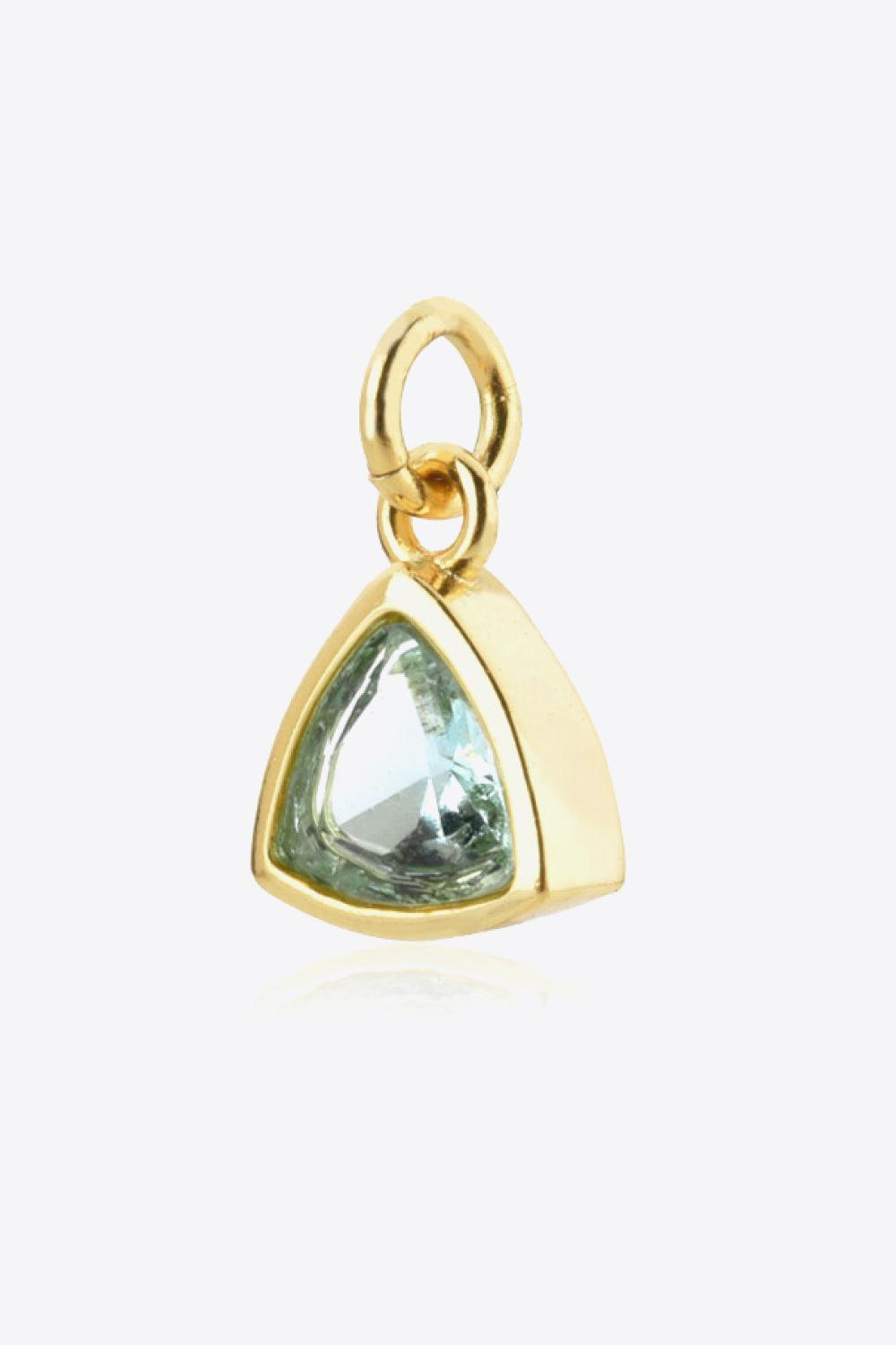 18K Gold-Plated Sterling Silver Birthstone Pendant - MXSTUDIO.COM