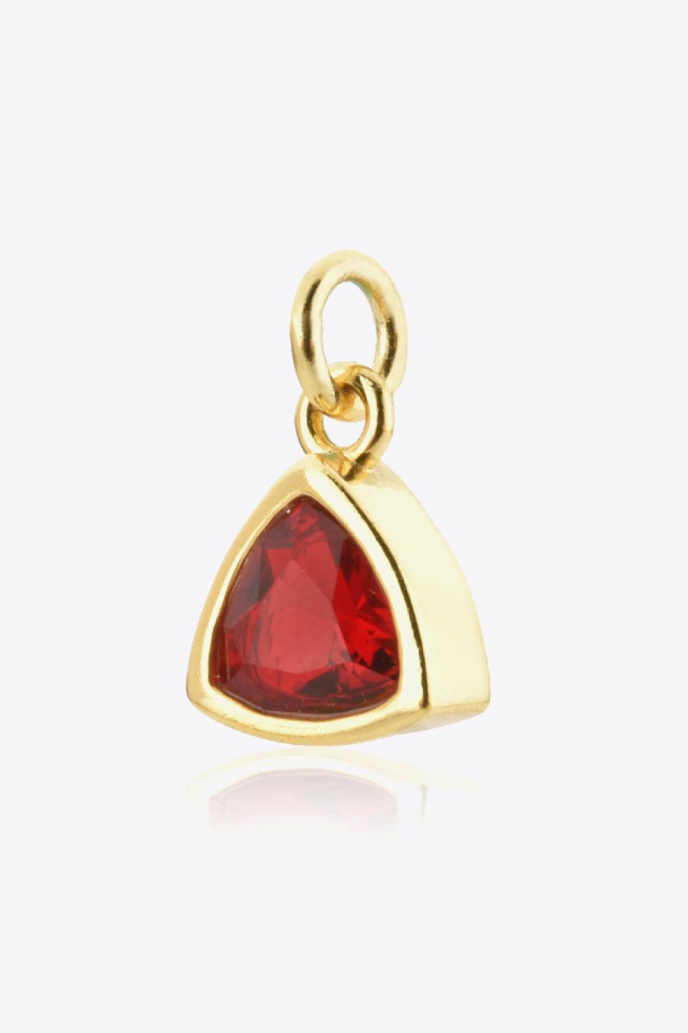 18K Gold-Plated Sterling Silver Birthstone Pendant - MXSTUDIO.COM