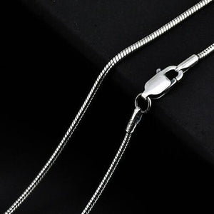 19.7" Snake Chain 925 Sterling Silver Necklace-MXSTUDIO.COM