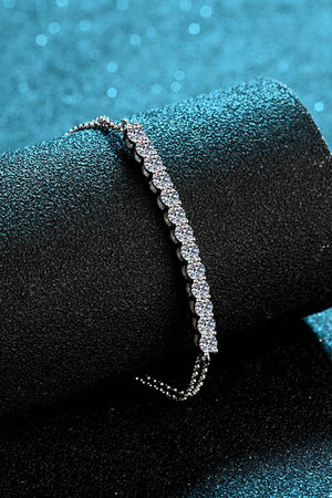 1.3 Carat Moissanite Bar Slider Bracelet - MXSTUDIO.COM