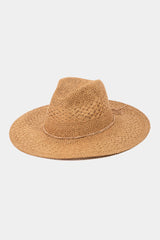 Generous Shading Purple Braided Straw Sun Hat