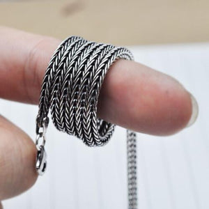 21.7" Foxtail Chain 925 Sterling Silver Necklace-MXSTUDIO.COM