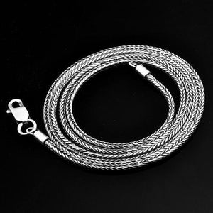 21.7" Foxtail Chain 925 Sterling Silver Necklace-MXSTUDIO.COM