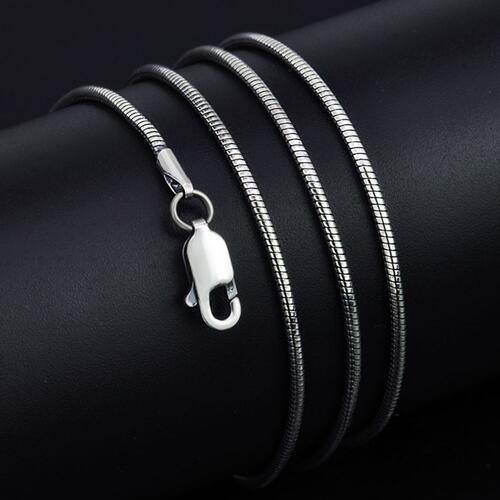 23.6" Snake Chain 925 Sterling Silver Necklace-MXSTUDIO.COM