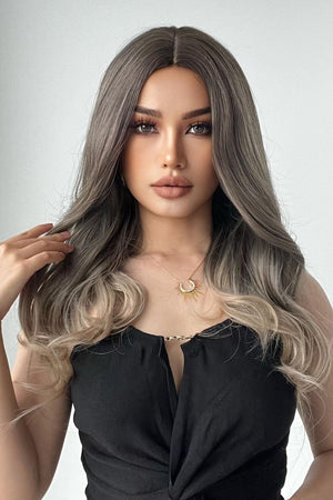 24" Ash Brown Blonde Straight Full-Machine Wig - MXSTUDIO.COM