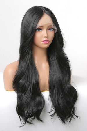 24" Black Wavy Lace Front Wig - MXSTUDIO.COM