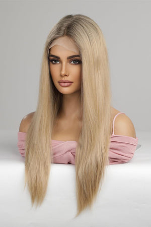 24'' Blonde Long Straight Lace Front Wig - MXSTUDIO.COM