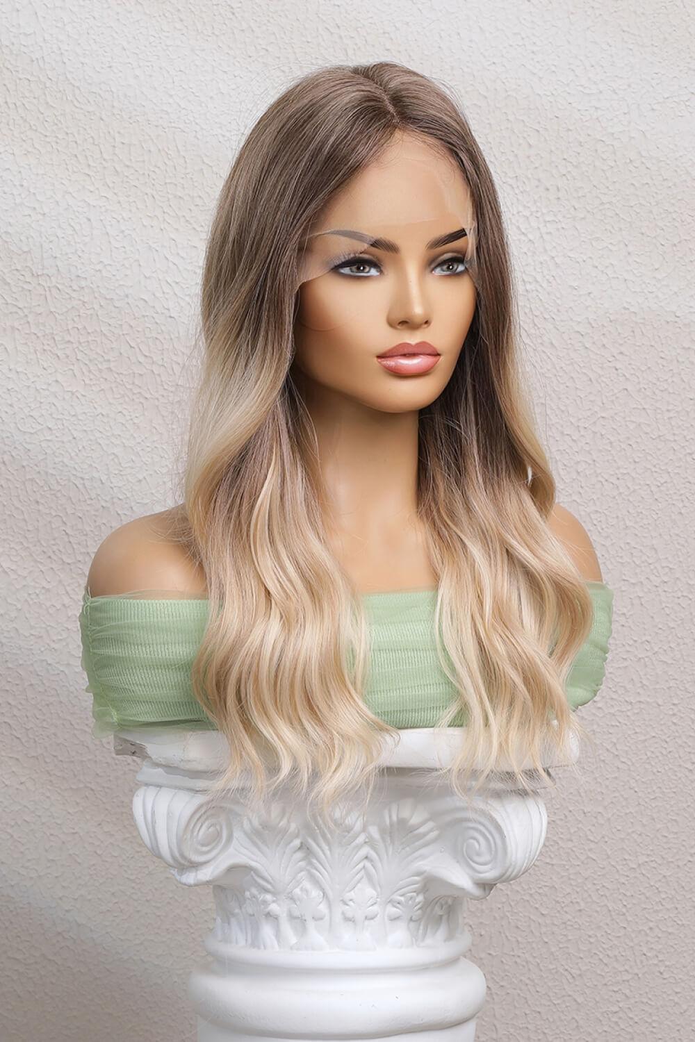 24" Blonde Ombre Wavy Lace Front Wigs - MXSTUDIO.COM