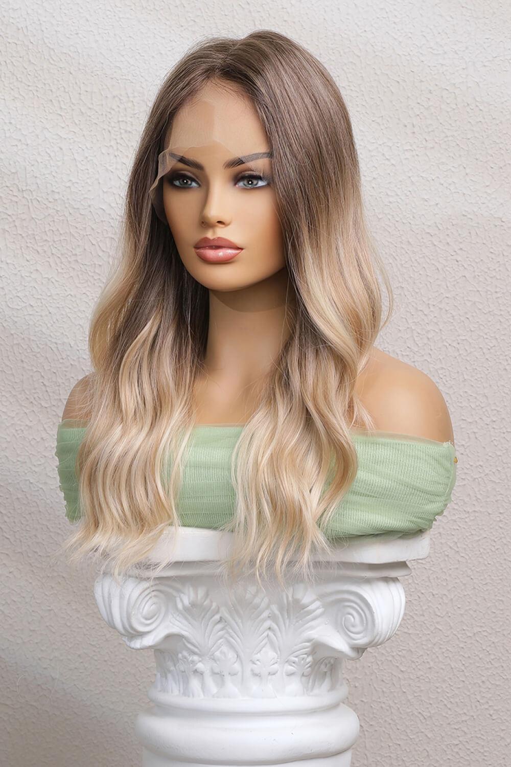 24" Blonde Ombre Wavy Lace Front Wigs - MXSTUDIO.COM