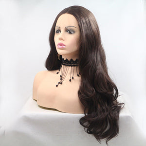 a wig on a mannequin wearing a choker