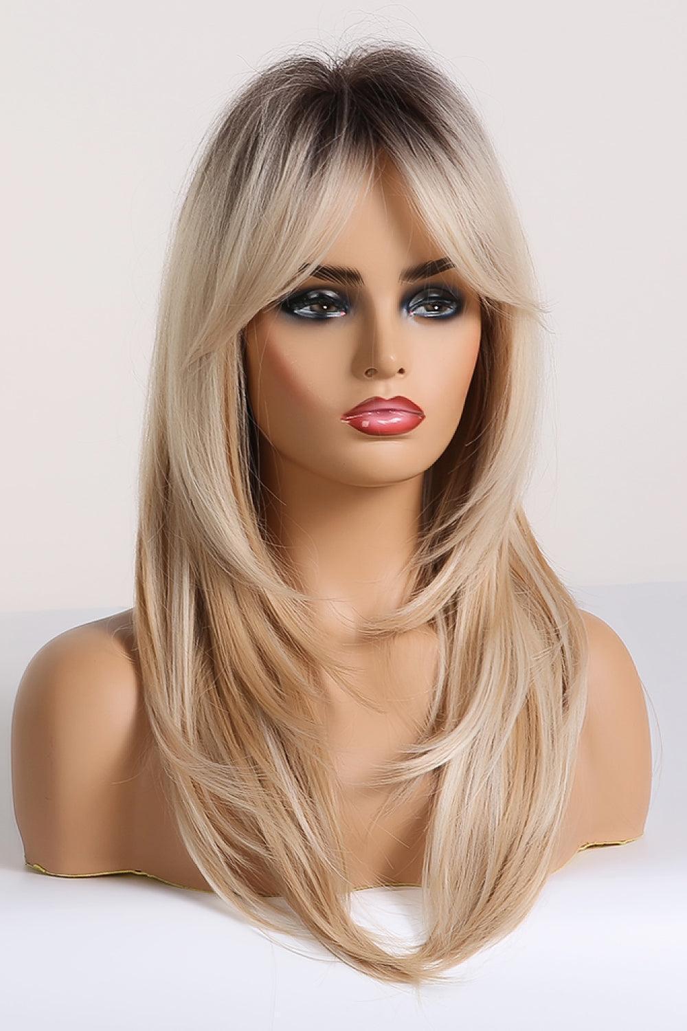 24'' Credible Mid-Length Wavy Full Machine Wig - MXSTUDIO.COM