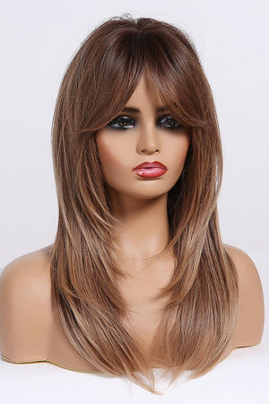 24'' Credible Mid-Length Wavy Full Machine Wig - MXSTUDIO.COM