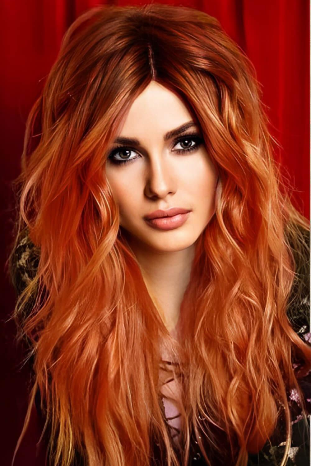 24" Ginger Long Wavy Lace Front Wig - MXSTUDIO.COM