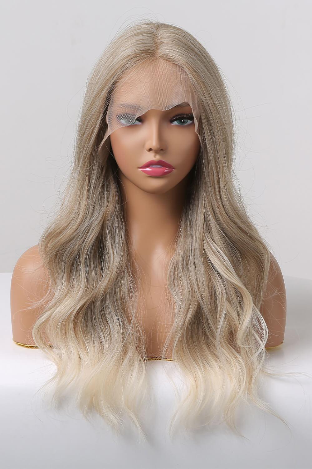 24" Medium Blonde Wavy Lace Front Wig - MXSTUDIO.COM