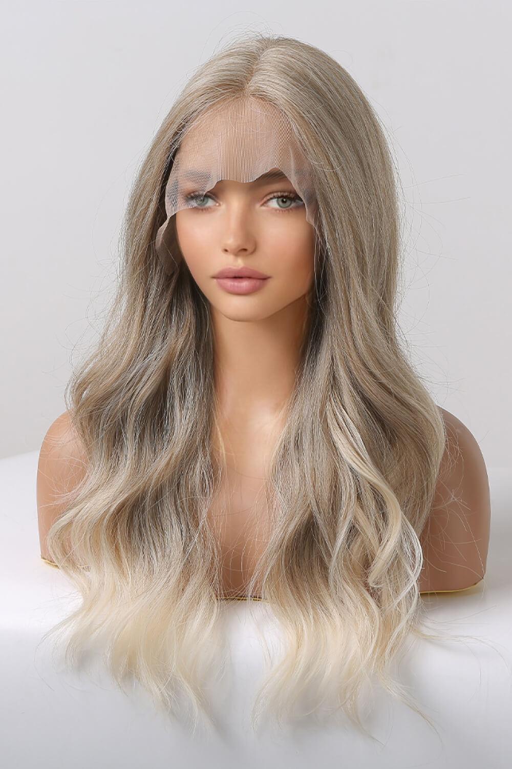 24" Medium Blonde Wavy Lace Front Wig - MXSTUDIO.COM